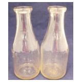 Lot of 2 E.F. Clark Ringgold, VA Milk Bottles