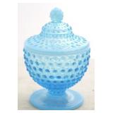 Fenton Hobnail Covered Dish - 8" tall