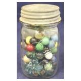 Ball Mason Jar Full of Marbles
