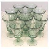 Fostoria Jamestown Set of 10 Green Stems