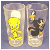 Tweety Bird & Daffy Duck Pepsi Collector Glasses