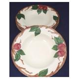 Set of 5-Franciscan Apple Bowls - 8 3/4 round