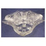 Cambridge Diane etched crimped bowl