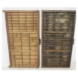 Pair of Wood Vintage Type Trays