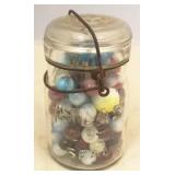 Atlas Glass Jar of Marbles