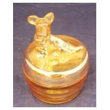 Carnival Glass Dish w/ Lid