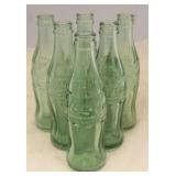 Lot of 6 Vintage Coca-Cola Glass Bottles