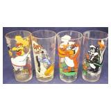 Lot of 4 Looney Tunes Collector Glasses