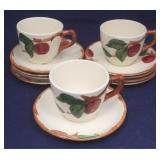 12pc. Franciscan Apple Cups & Saucers