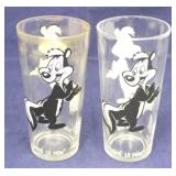 Lot of 2 Pepe Le Pew Pepsi Collector Glasses