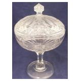 Large Glass Compote w/ Lid