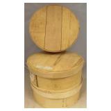 Lot of 3 Vintage Wood Cheese Boxes