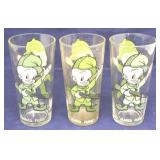 Lot of 3 Elmer Fudd Pepsi Collector Glasses