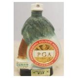Jim Beam PGA Golf Liquor Bottle - 8" tall