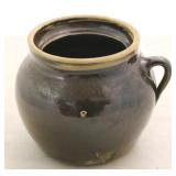 Stoneware Crock with Handle - 7 1/2 x 6 1/2