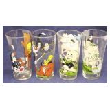 Lot of 4 Looney Tunes Collector Glasses