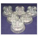 Lot of 6 Glass Insulators - 4" round