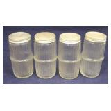 4pc. Vintage Glass Hoosier Jars