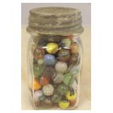 Ball Mason Jar Full of Marbles
