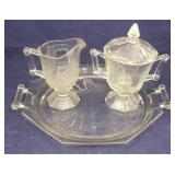 Baltimore Pear pressed glass 3 pc set