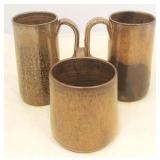 Lot of 3 Cole Pottery Mugs