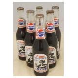 Lot of 6 Pepsi Richard Petty Full Glass Bottles