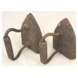 Pair of Antique Cast Iron Sad Irons