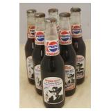 Lot of 6 Pepsi Richard Petty Full Glass Bottles