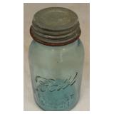 Ball #13 Blue Glass Jar