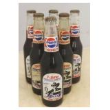 Lot of 6 Pepsi Richard Petty Full Glass Bottles