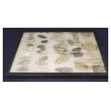 Display Case Full of Arrowheads