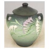 Roseville Pottery Freesia 2-Handled Jar w/ Lid
