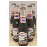 Lot of 6 Pepsi Richard Petty Full Glass Bottles