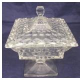 Fostoria American Glass Dish w/ Lid