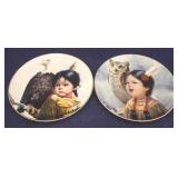 Pair Vague Shadows Collector Plates