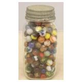 Ball Mason Jar Full of Marbles