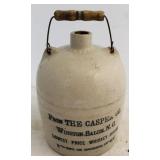 Casper Co stoneware liquor jug w/ handle