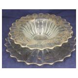 Silver Overlay Glass Bowl w/ Underplate