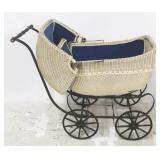 Vintage Wicker Doll Carriage
