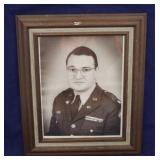 Framed Military Soldier Photo