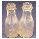 Pair of Danville, VA Dairy Glass Milk Bottles