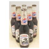 Lot of 6 Pepsi Richard Petty Full Glass Bottles