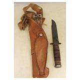 Vintage Knife w/ Sheath - 12" long