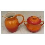 Le Creuse Creamer and Sugar Set