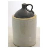 3 Qt Stoneware Brown & White Jug