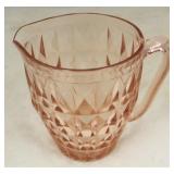 Pink Windsor Depression Glass Pitcher