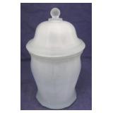 Frosted Glass Ginger Jar - 10" tall