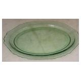 Green Glass Serving Platter
