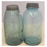 Lot of 2 Ball Mason Jars - 10" tall