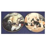 Pair of Norman Rockwell Collector Plates